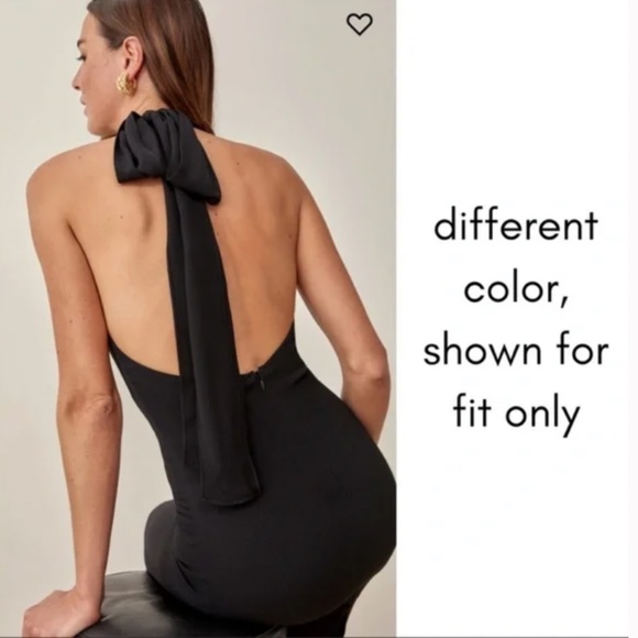 NWT The Reformation Felippa emerald green halter dress - Picture 5 of 12